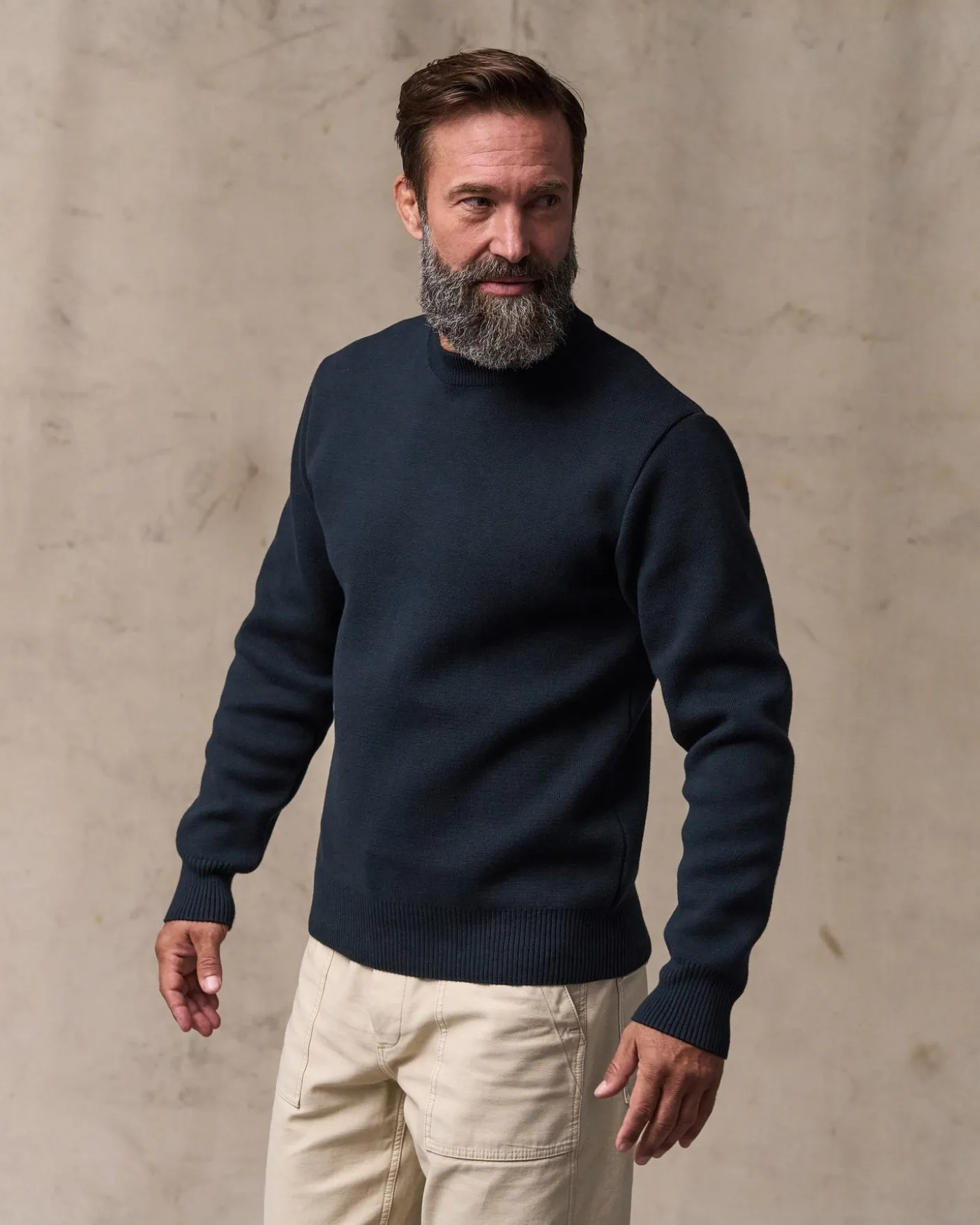 Cotton Crewneck Guide Sweater