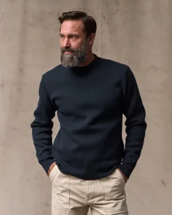 Cotton Crewneck Guide Sweater