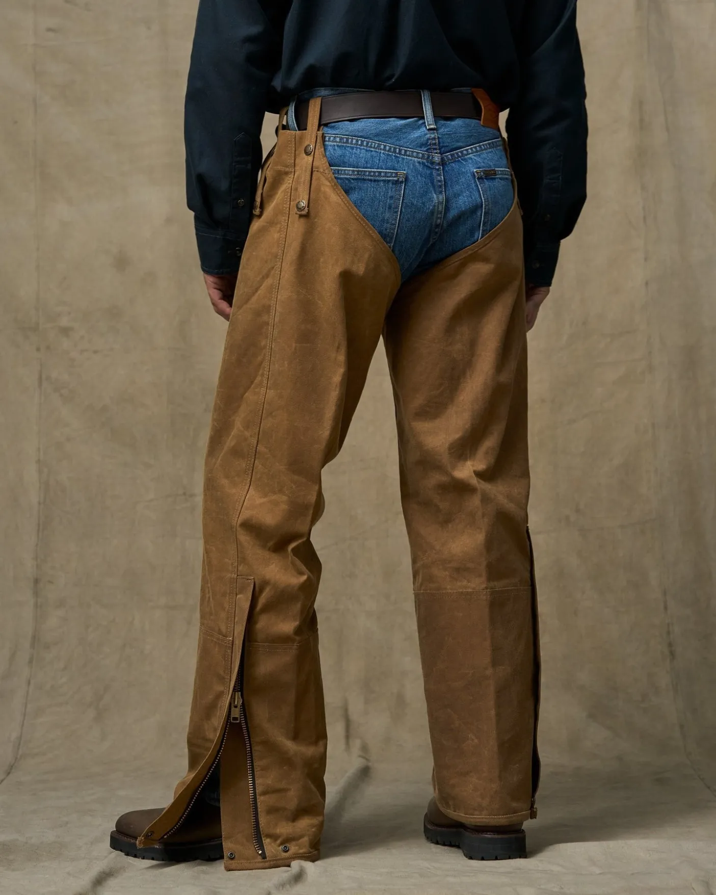 Double Tin Cloth Chaps With Zipper