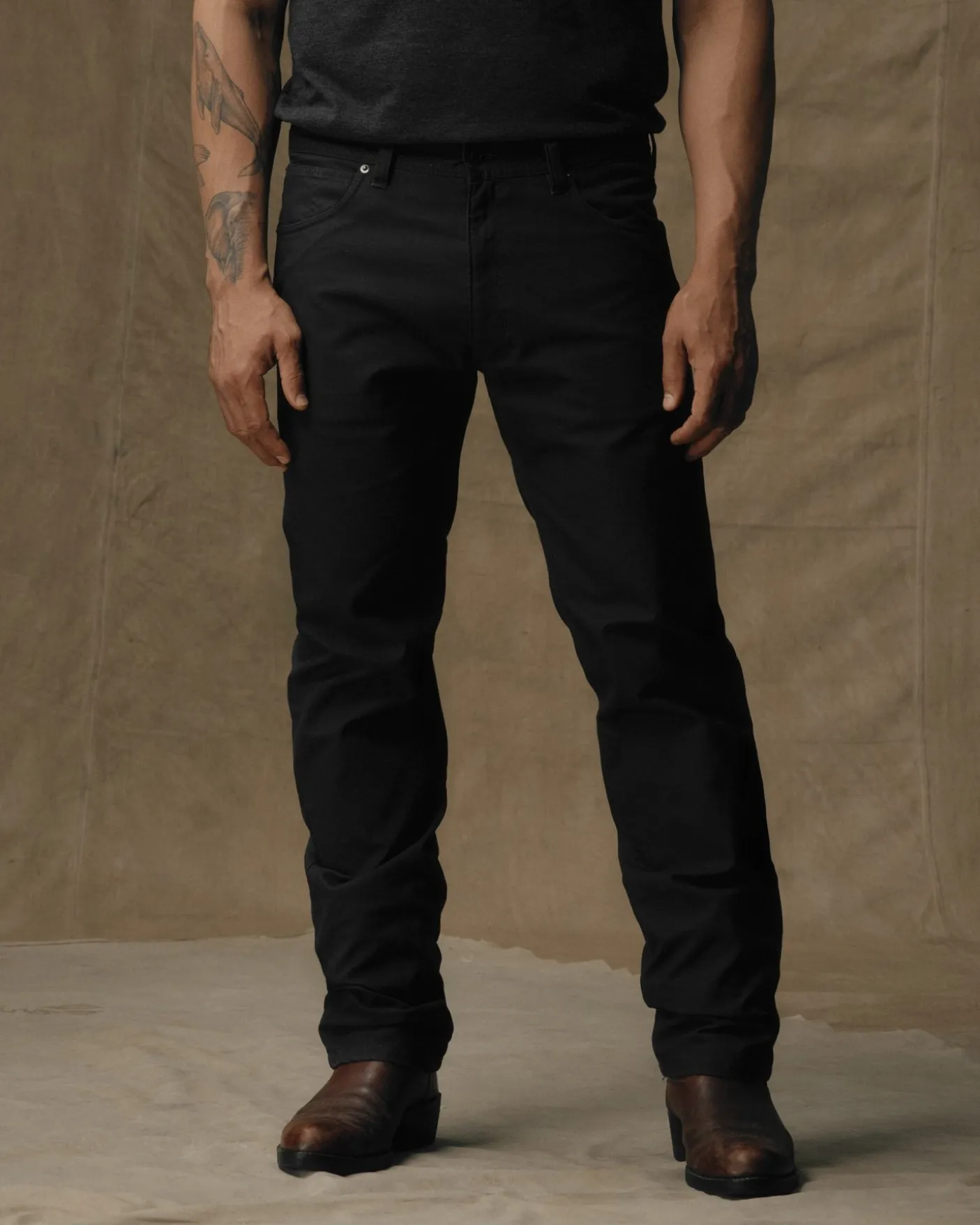 Dry Tin Cloth 5-pocket Pants