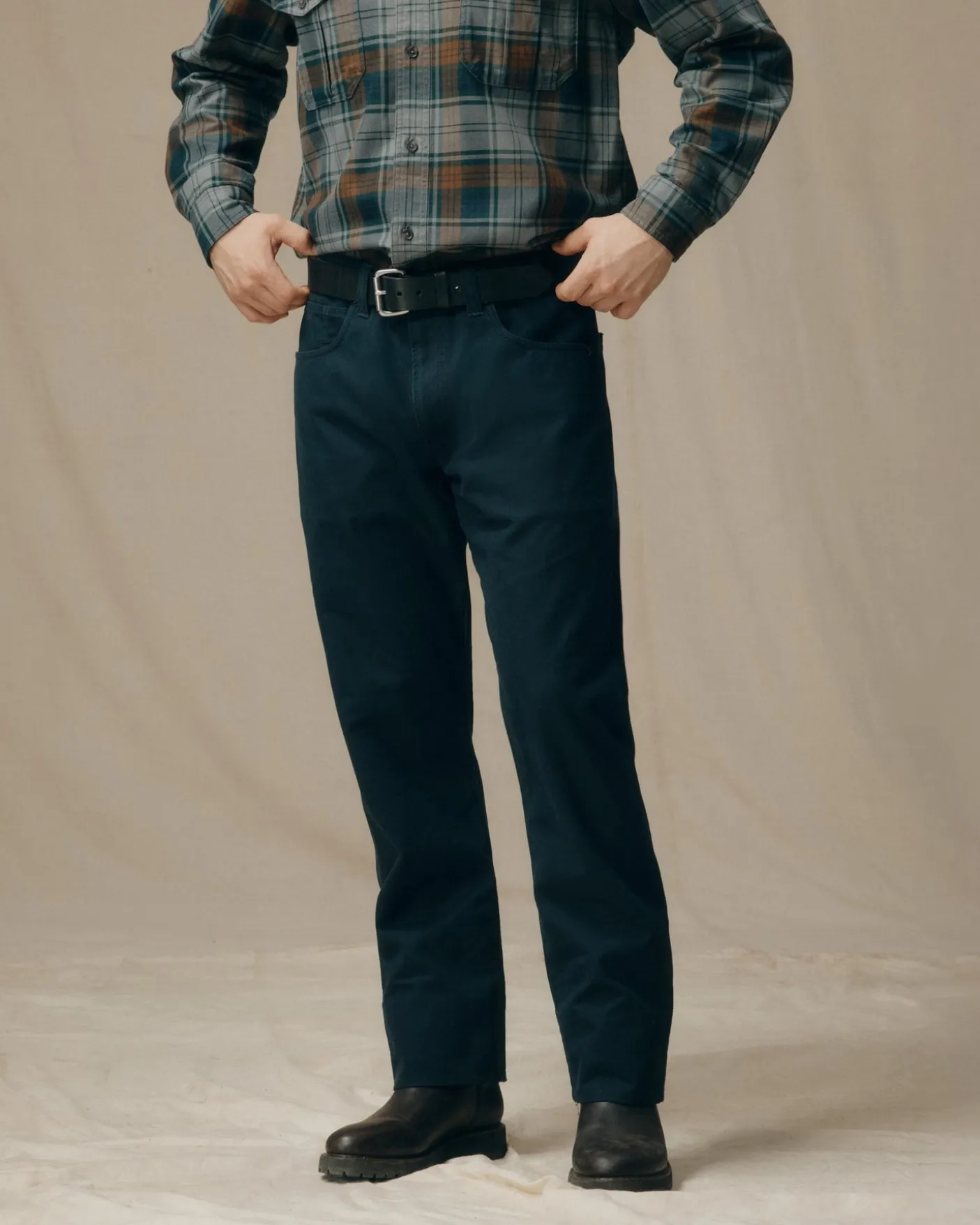 Dry Tin Cloth 5-pocket Pants