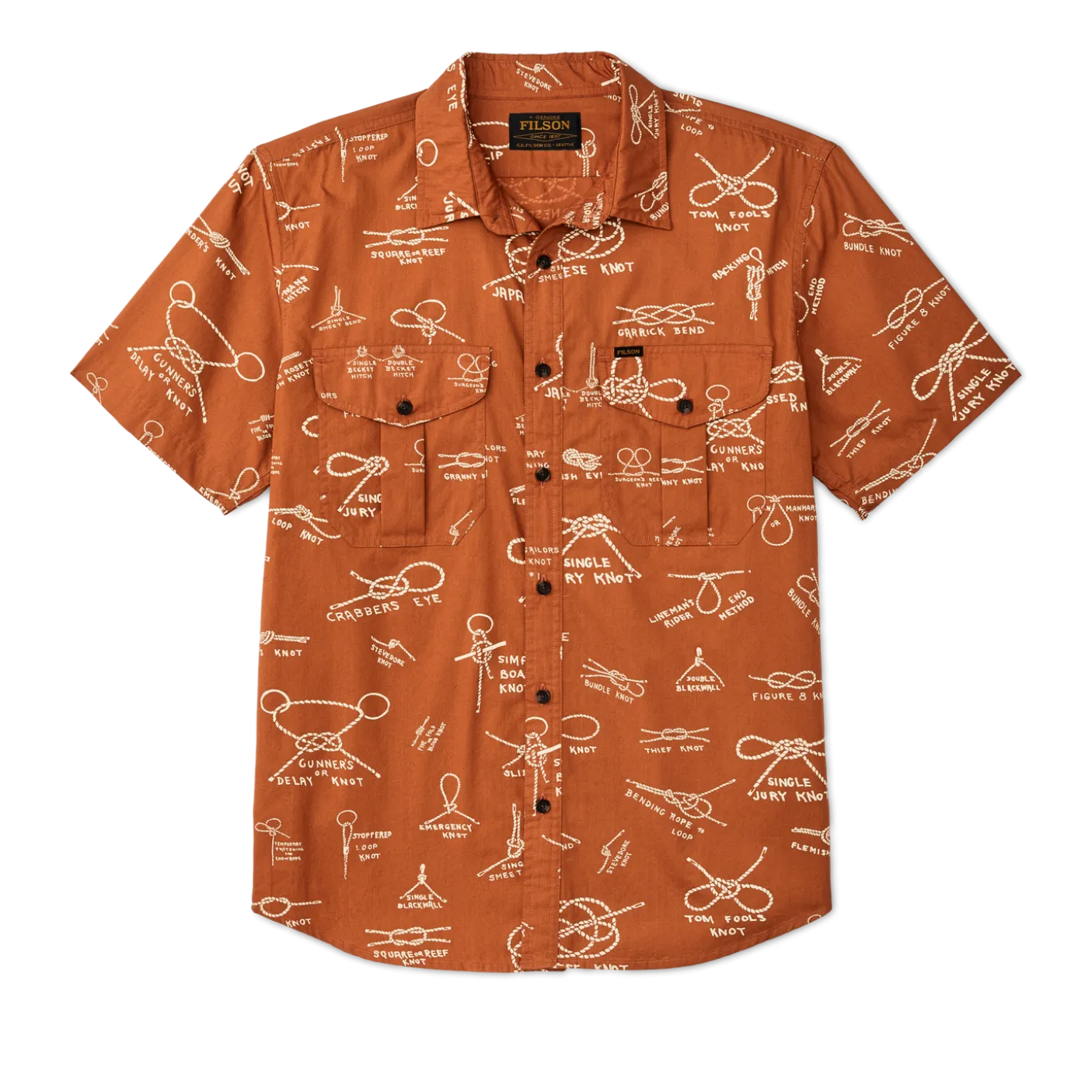 Filson's Washed Short Sleeve Feather Cloth Shirt