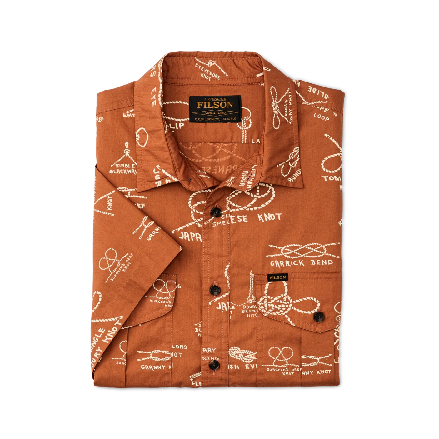 Filson's Washed Short Sleeve Feather Cloth Shirt