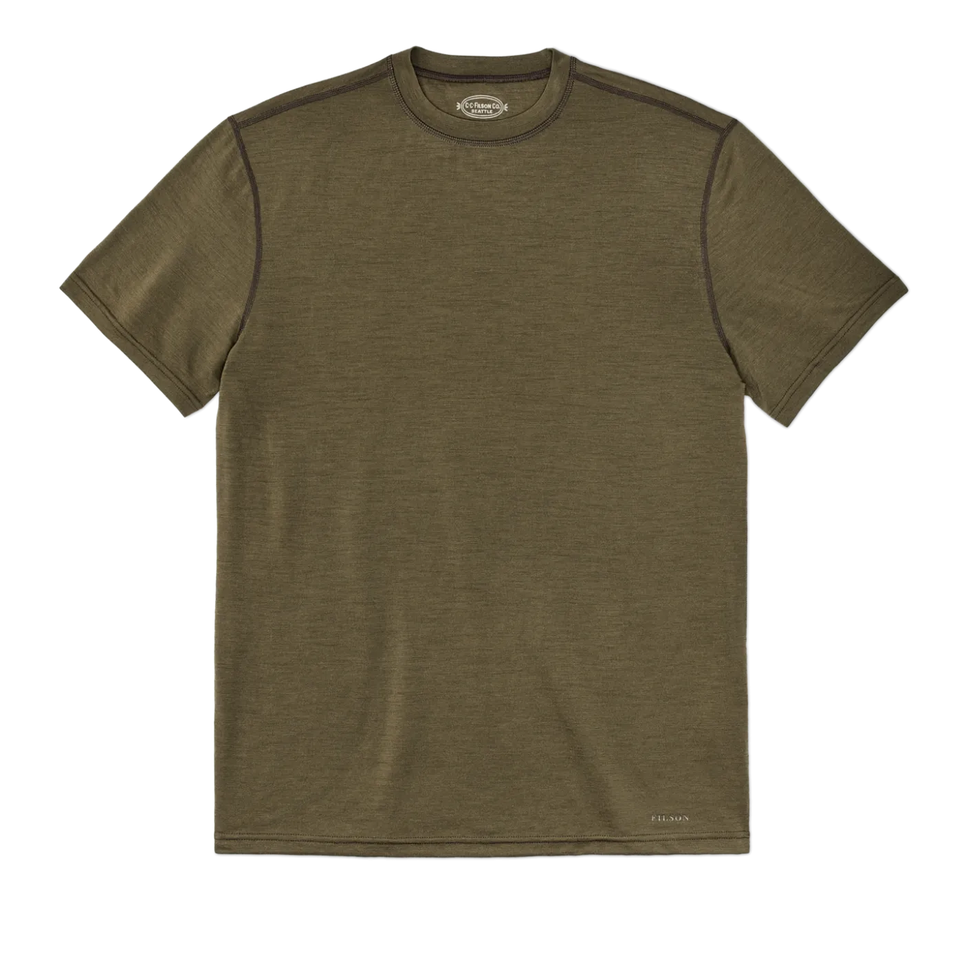 210g Merino Wool Short Sleeve Crewneck T-Shirt