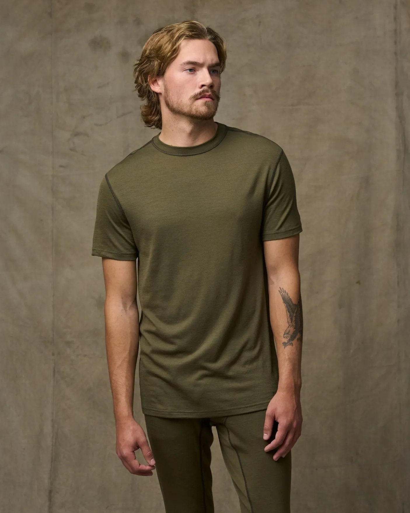 210g Merino Wool Short Sleeve Crewneck T-Shirt