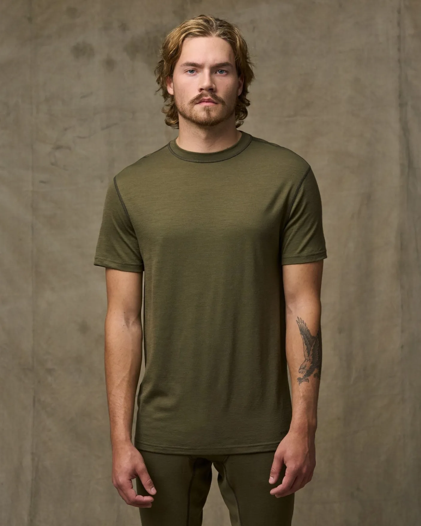 210g Merino Wool Short Sleeve Crewneck T-Shirt