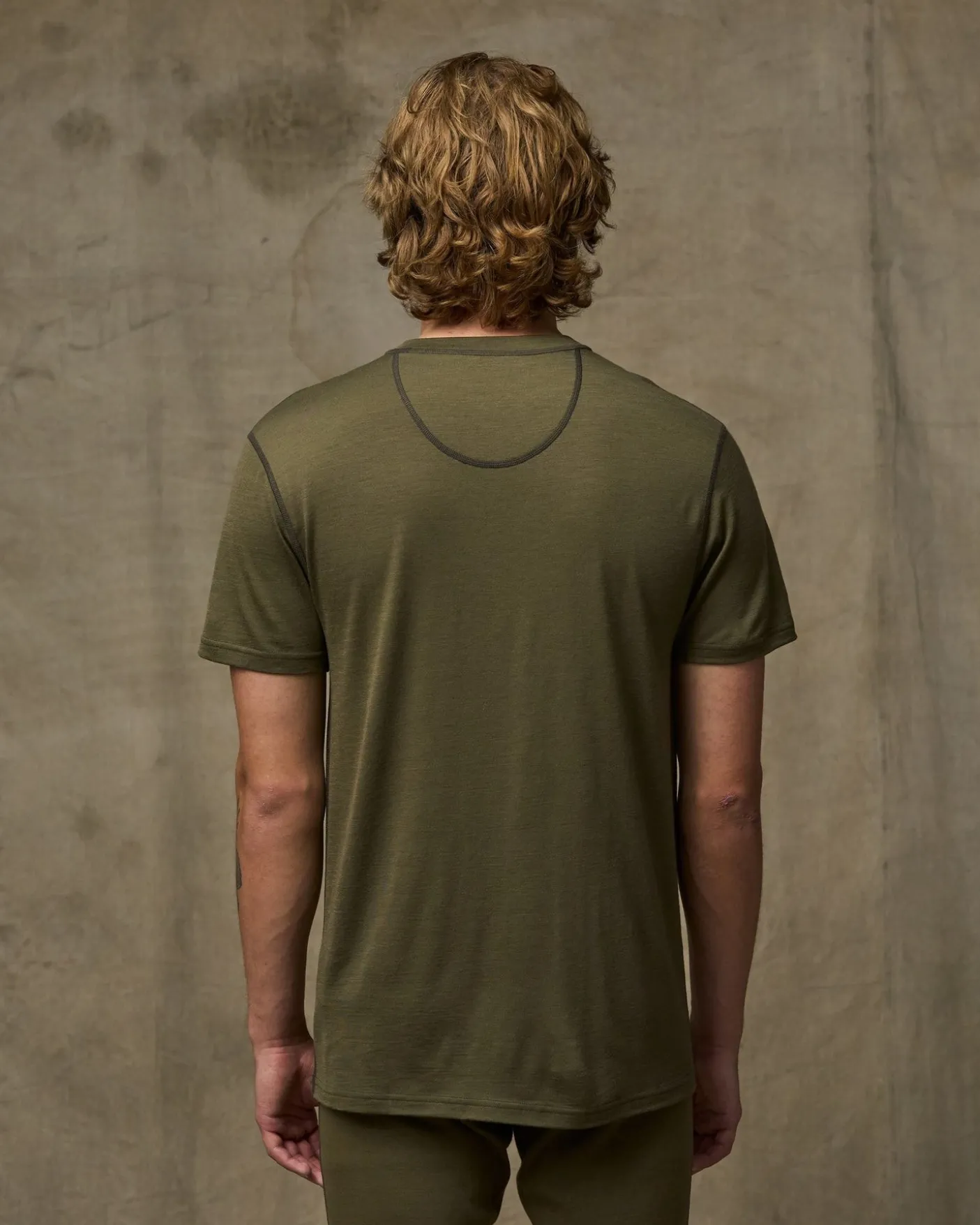 210g Merino Wool Short Sleeve Crewneck T-Shirt