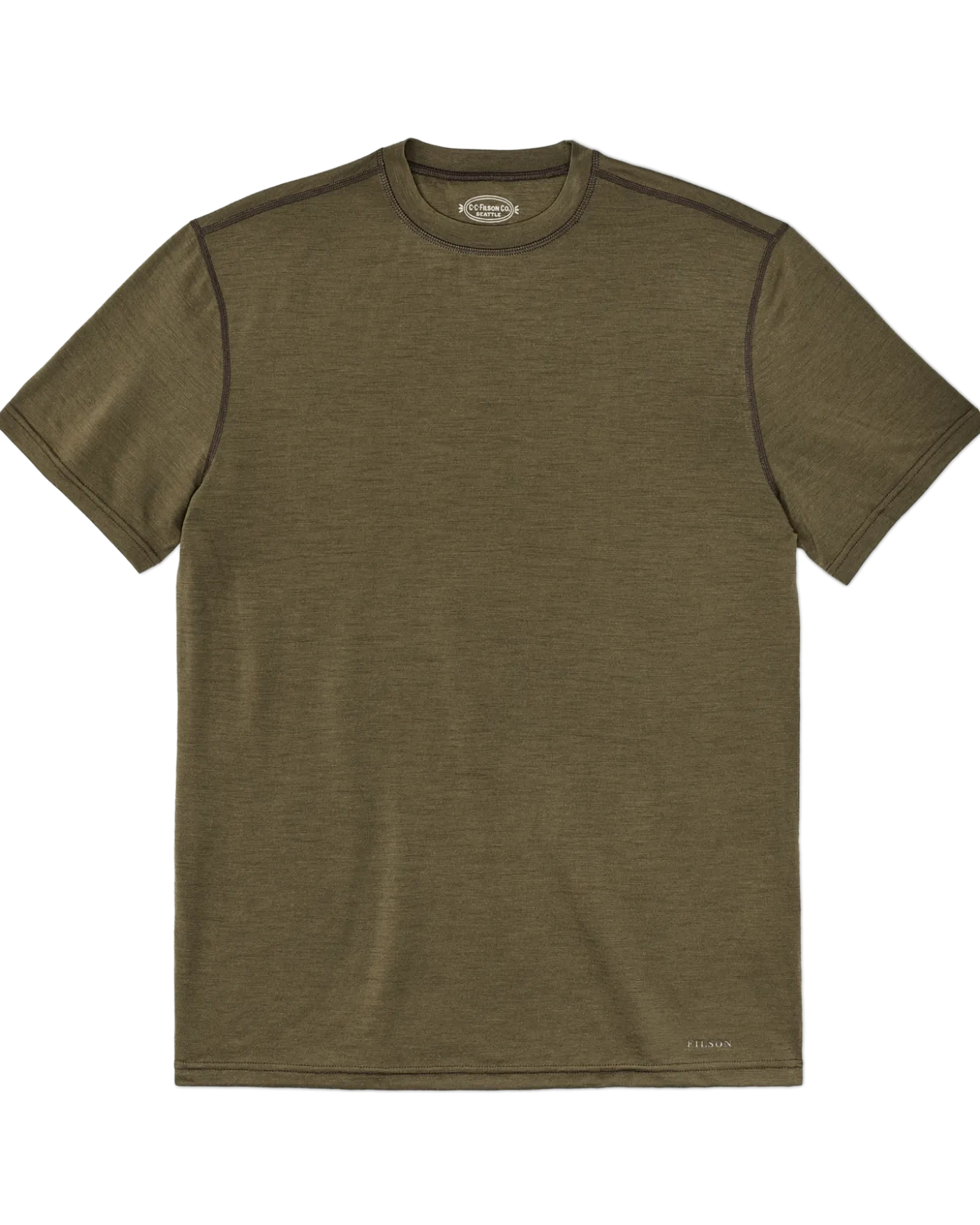 210g Merino Wool Short Sleeve Crewneck T-Shirt
