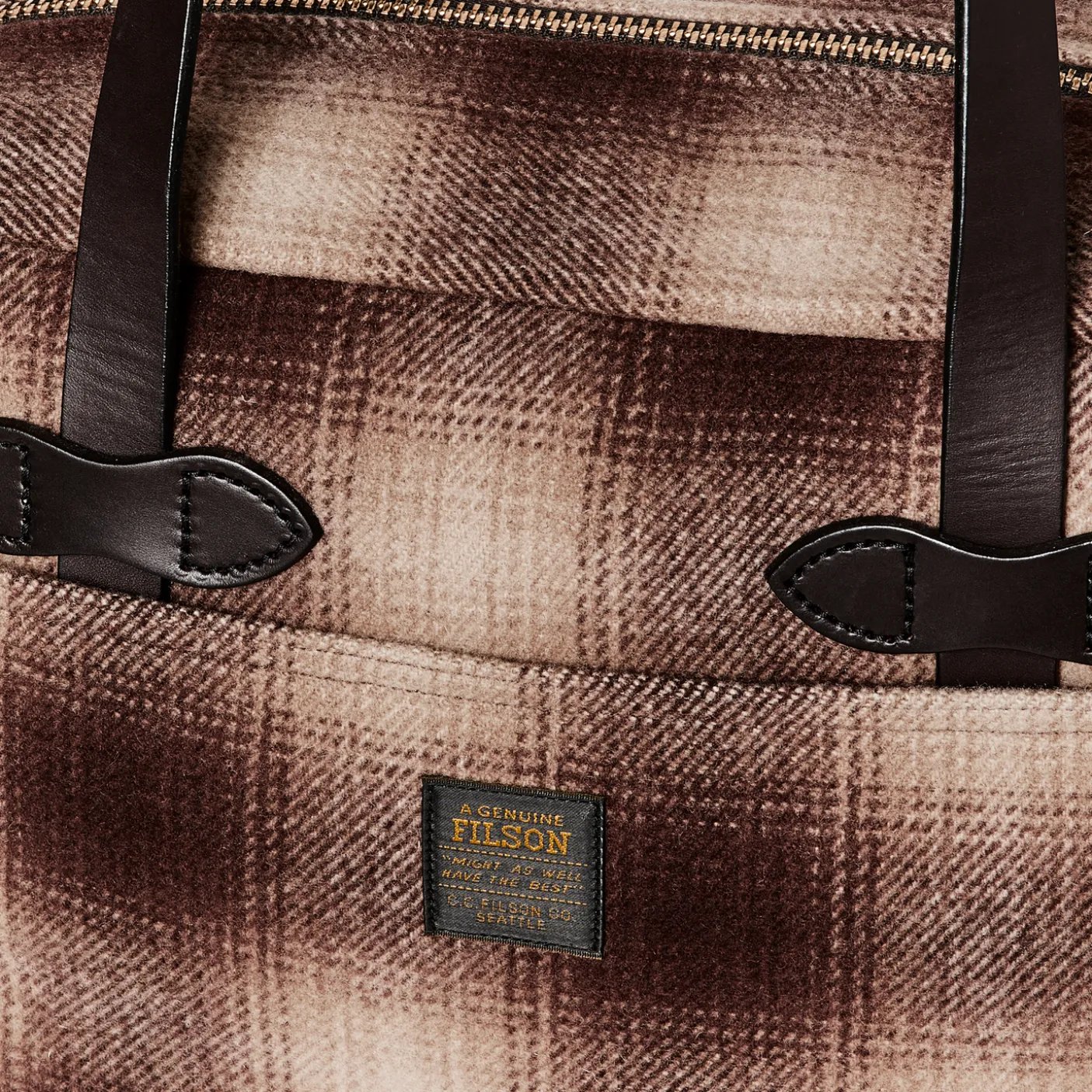 Mackinaw Wool Zipper Tote Bag