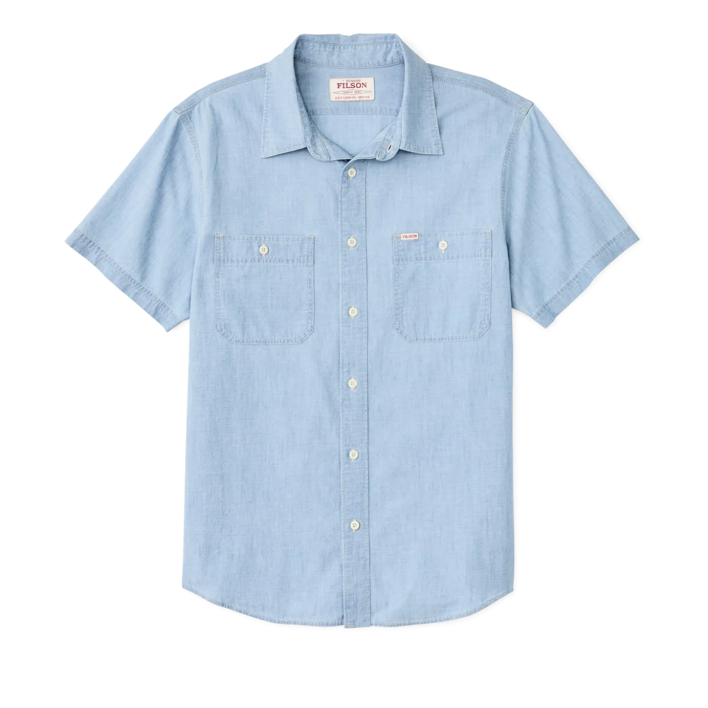 Short Sleeve Chambray Shirt