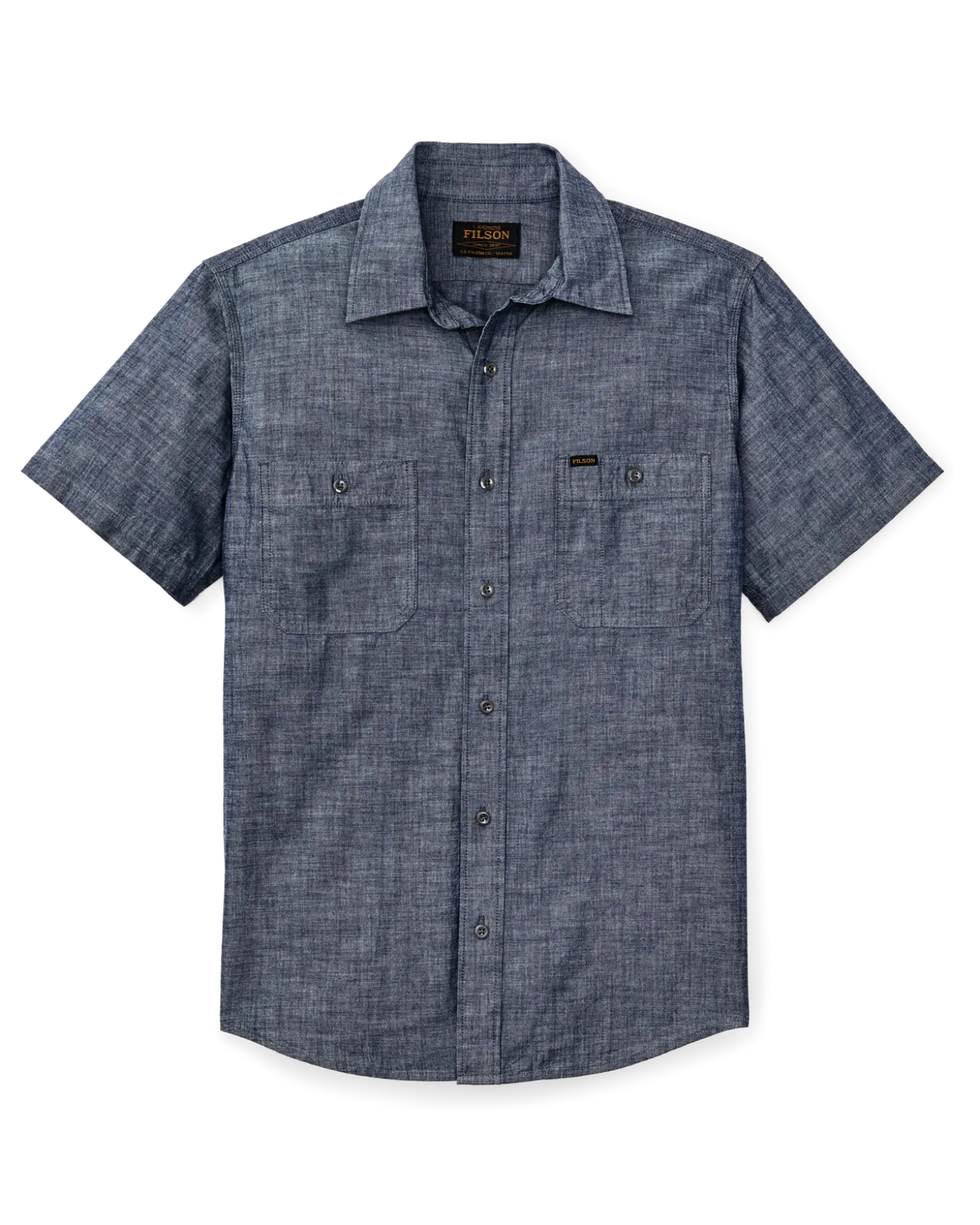 Short Sleeve Chambray Shirt