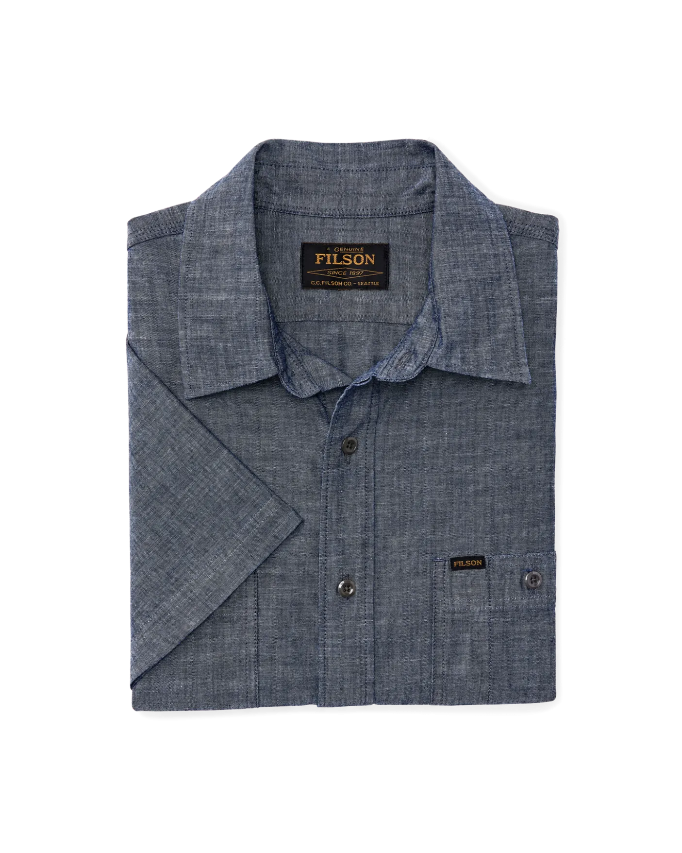 Short Sleeve Chambray Shirt
