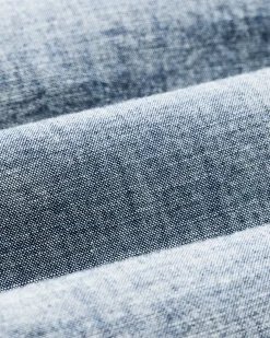Short-sleeve Embroidered Chambray Shirt