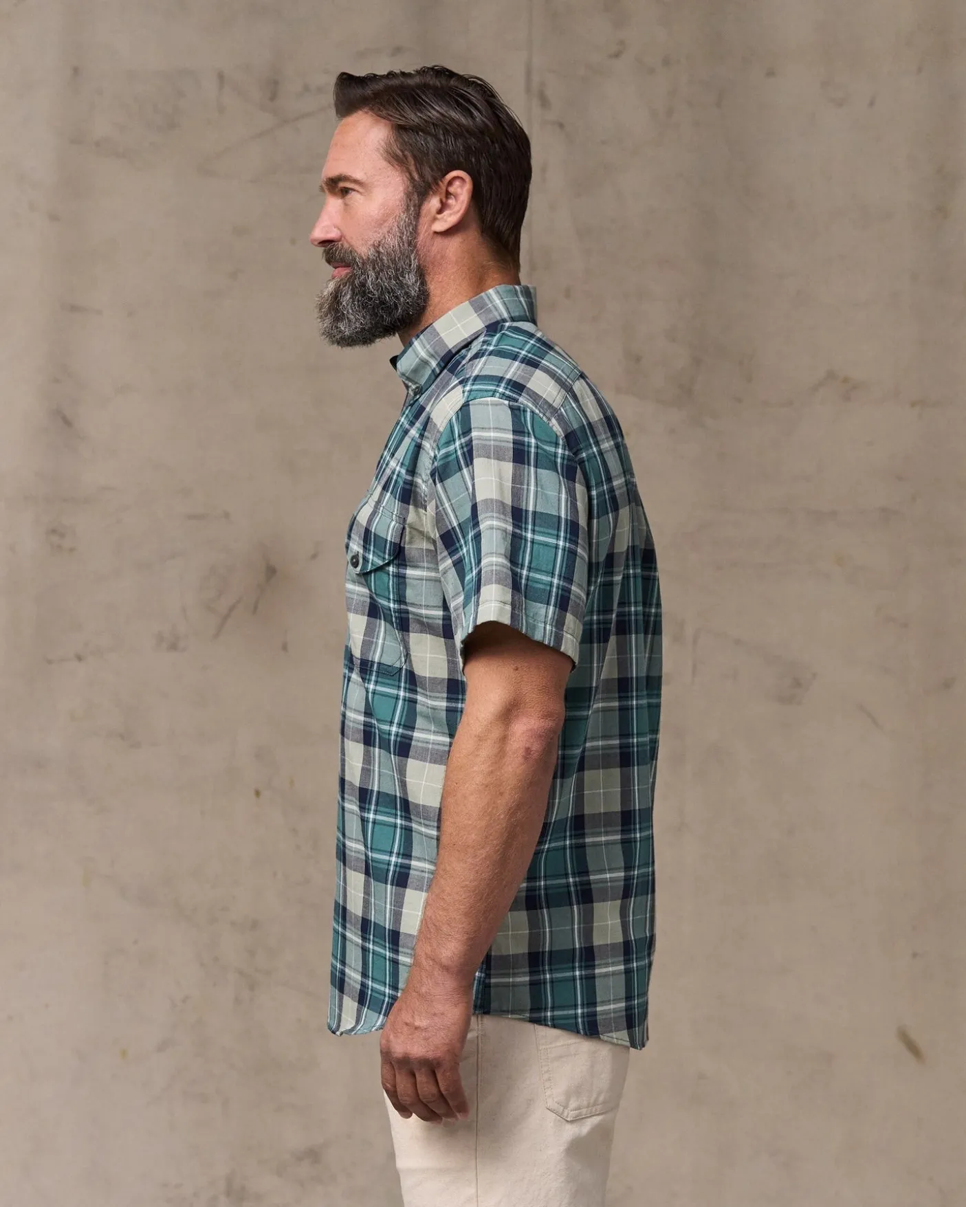 Short Sleeve Madras Popover Shirt