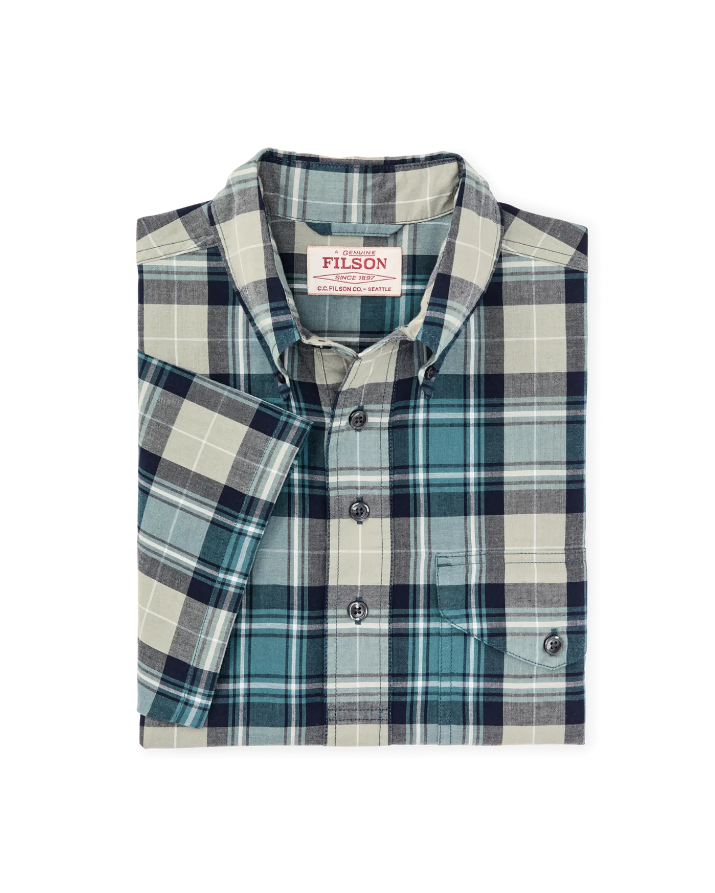 Short Sleeve Madras Popover Shirt