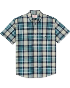 Short Sleeve Madras Popover Shirt