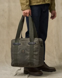 Tin Cloth Zipper Tote Bag