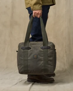 Tin Cloth Zipper Tote Bag