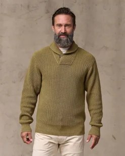 Vintage Cotton Shawl Neck Sweater