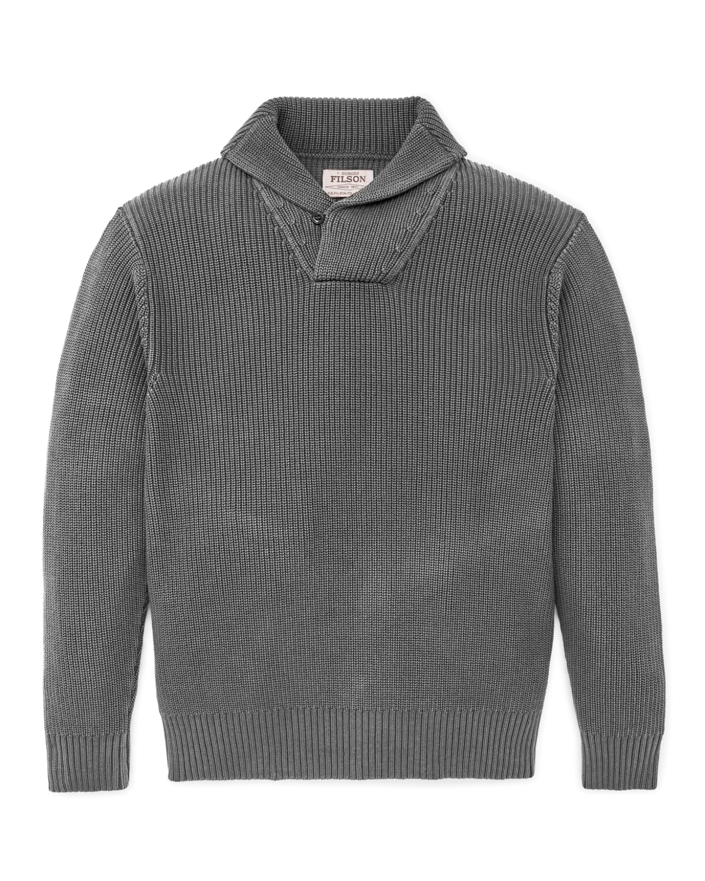 Vintage Cotton Shawl Neck Sweater