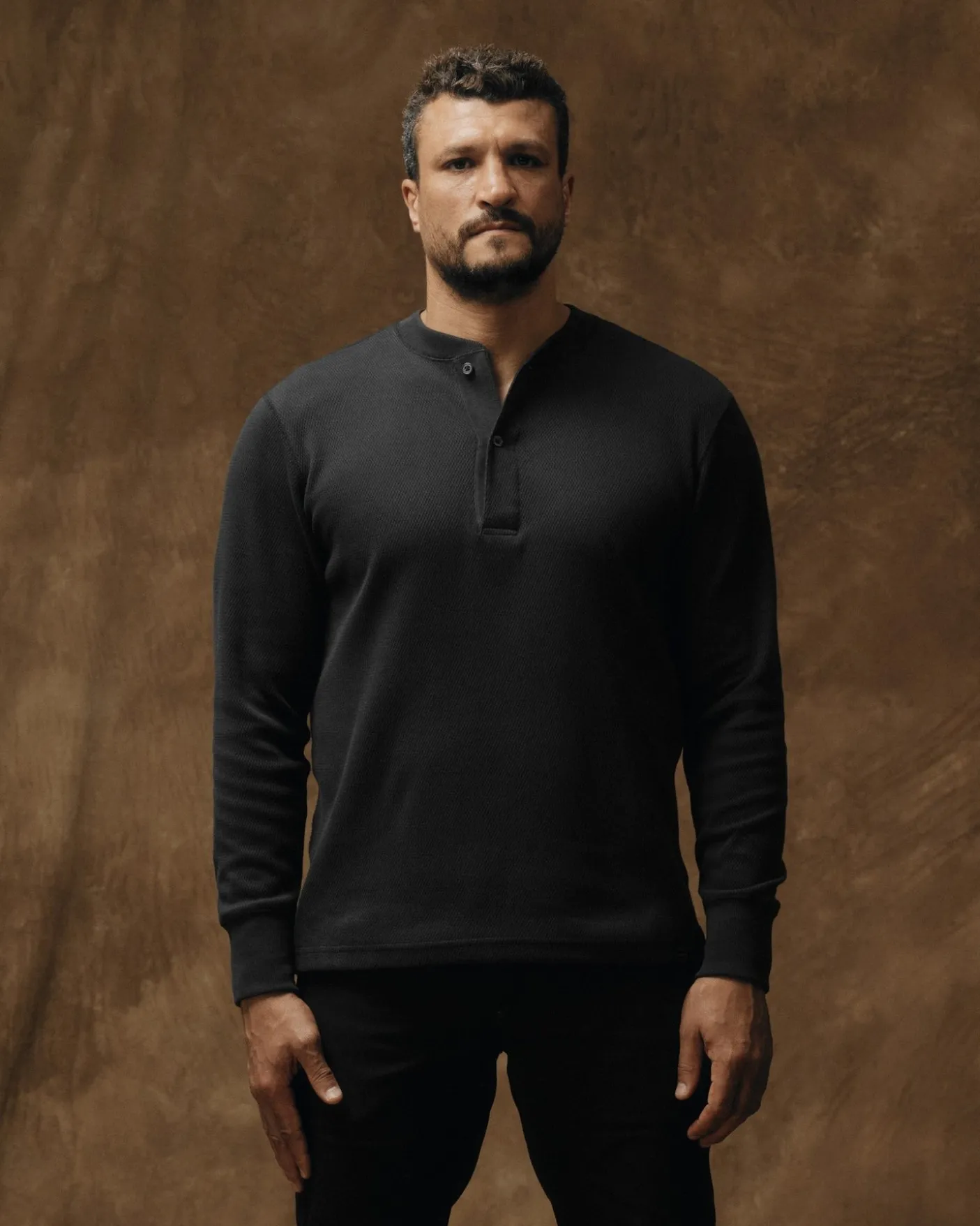 Waffle Knit Henley