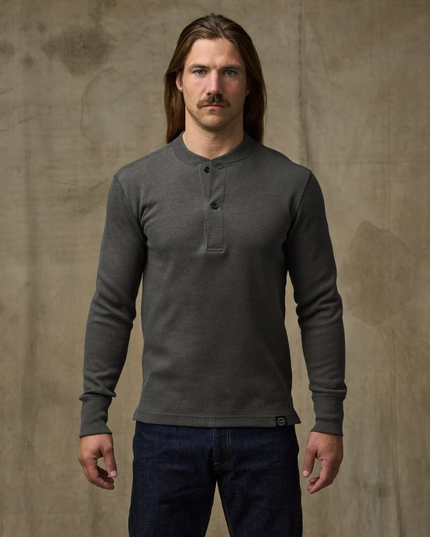 Waffle Knit Henley
