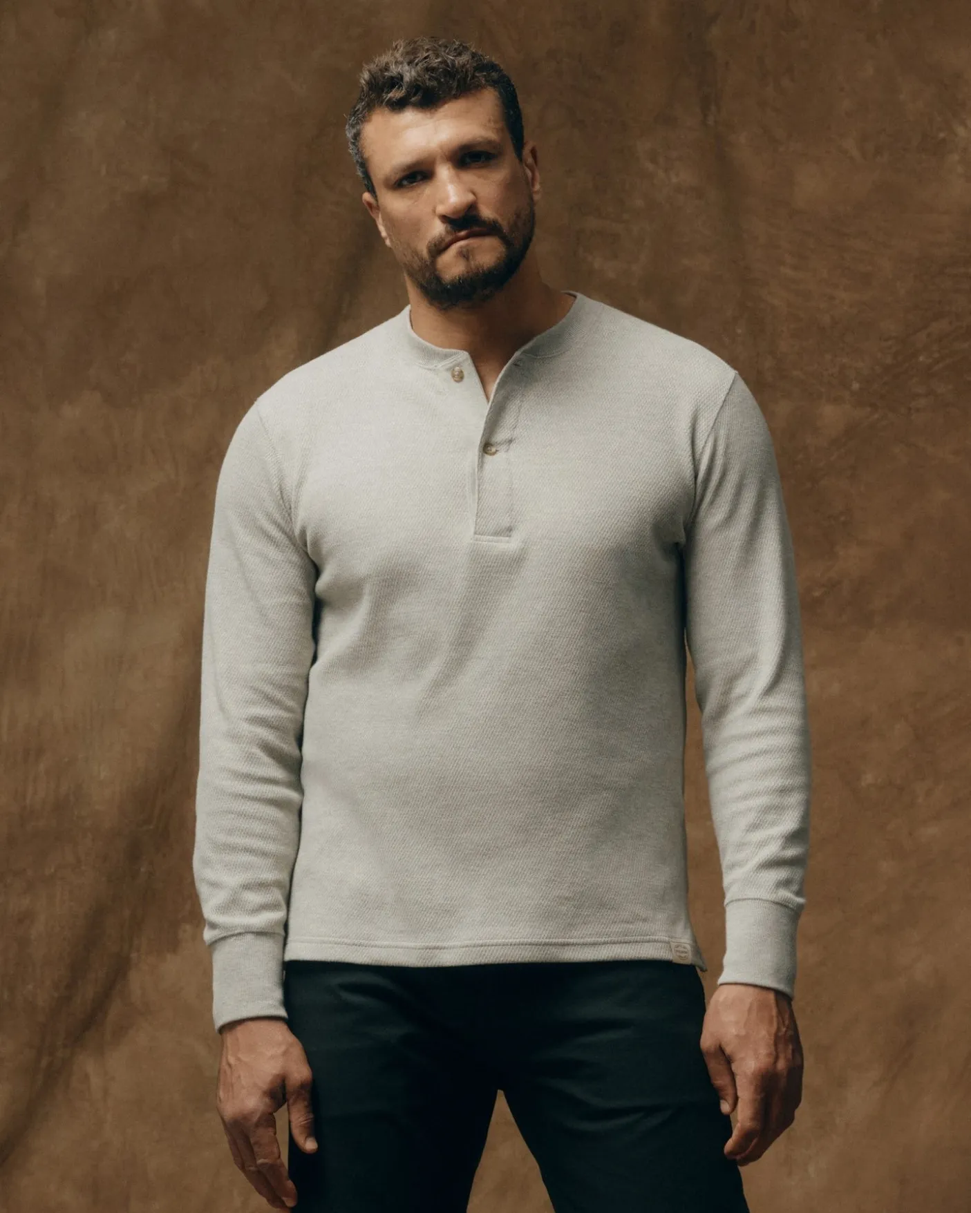 Waffle Knit Henley