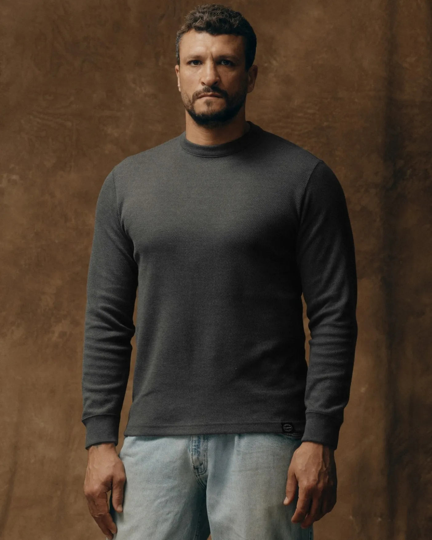 Waffle Knit Thermal Crewneck