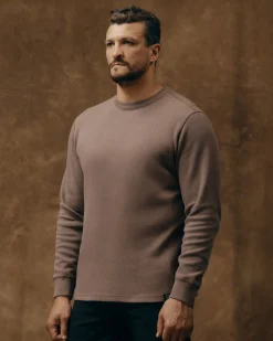 Waffle Knit Thermal Crewneck