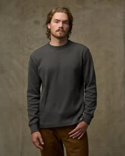 Waffle Knit Thermal Crewneck