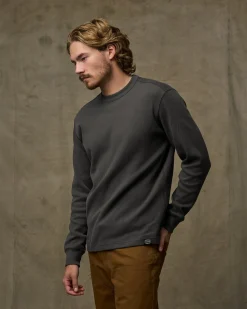 Waffle Knit Thermal Crewneck