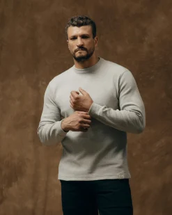 Waffle Knit Thermal Crewneck