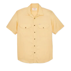 Washed Short Sleeve Feather Cloth Shirt