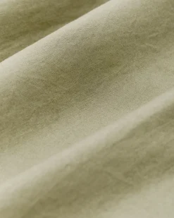Washed Short Sleeve Feather Cloth Shirt