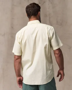 Washed Short Sleeve Feather Cloth Shirt