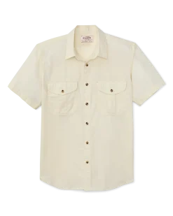 Washed Short Sleeve Feather Cloth Shirt