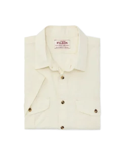 Washed Short Sleeve Feather Cloth Shirt