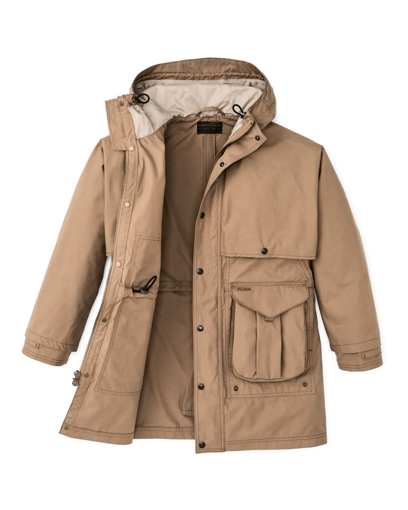 Women's Aviator Cloth Long Raincoat