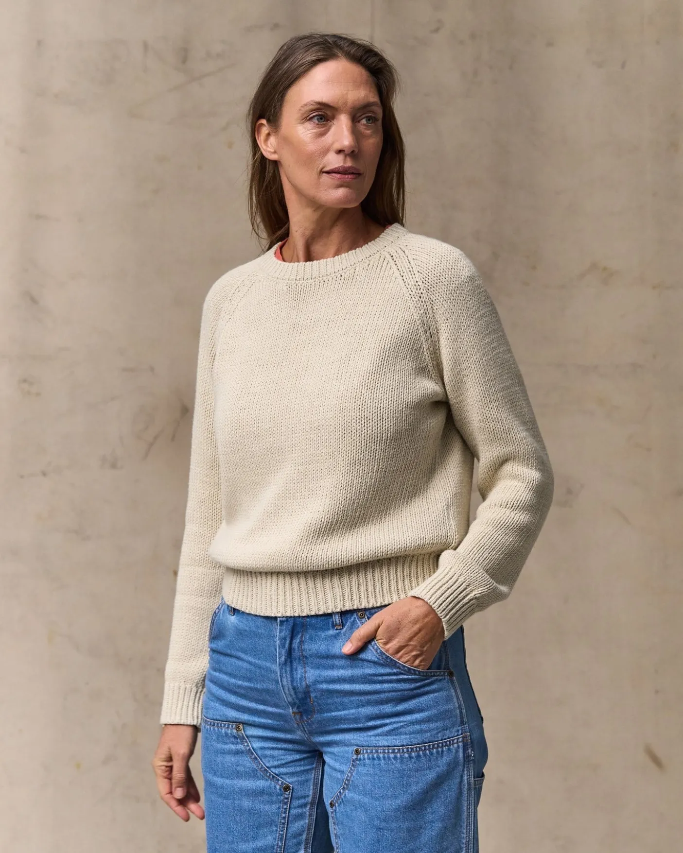 Women's Cotton Crewneck Sweater