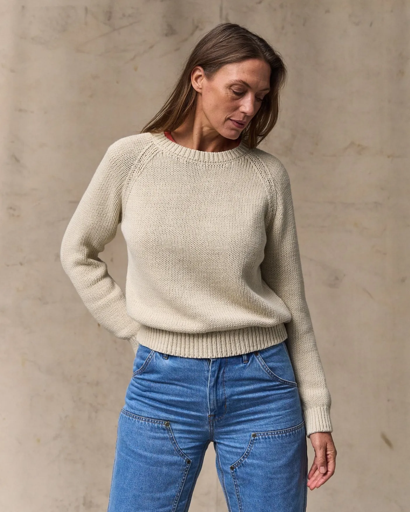Women's Cotton Crewneck Sweater