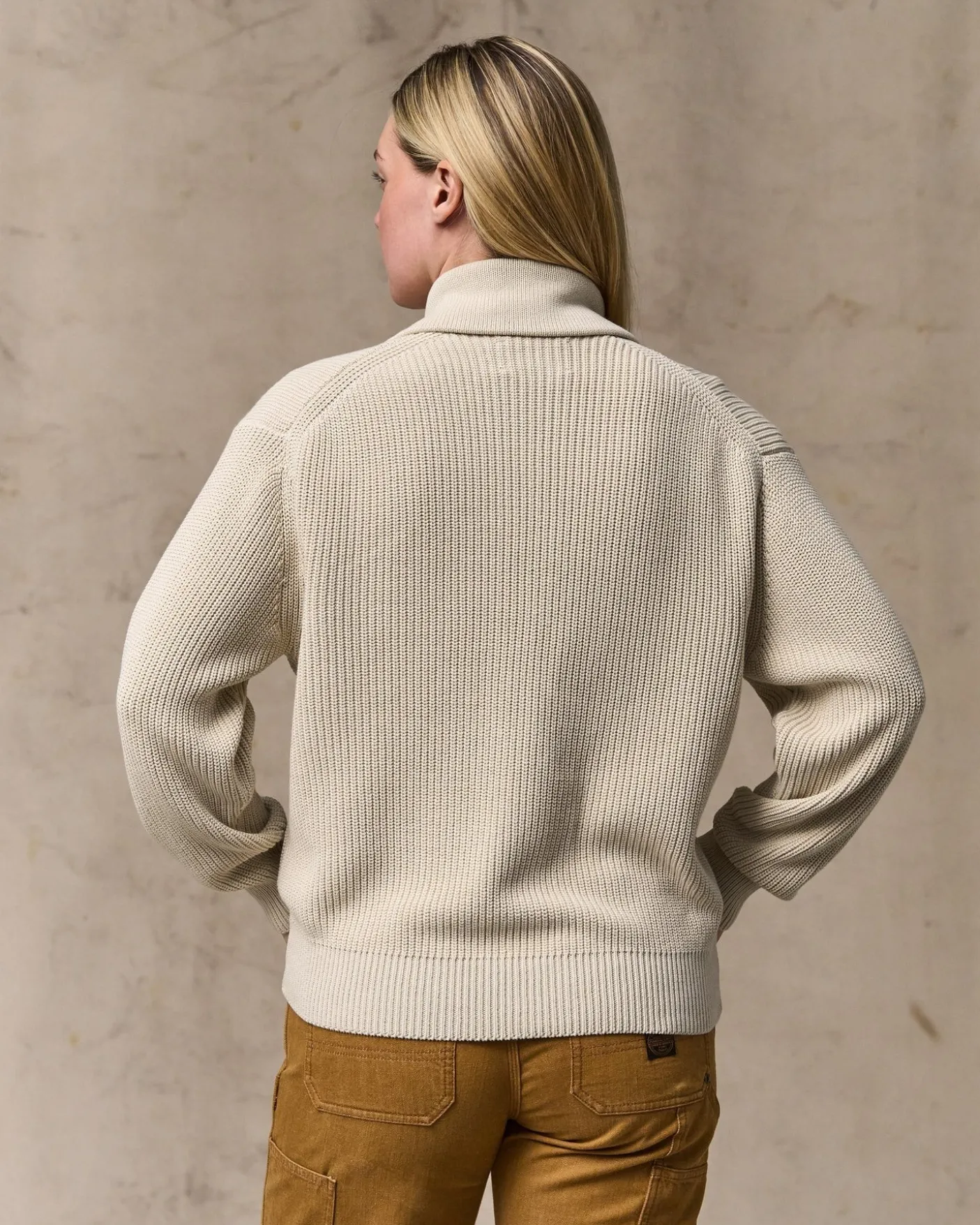 Women's Cotton Shawl Neck Cardigan