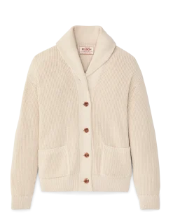 Women's Cotton Shawl Neck Cardigan