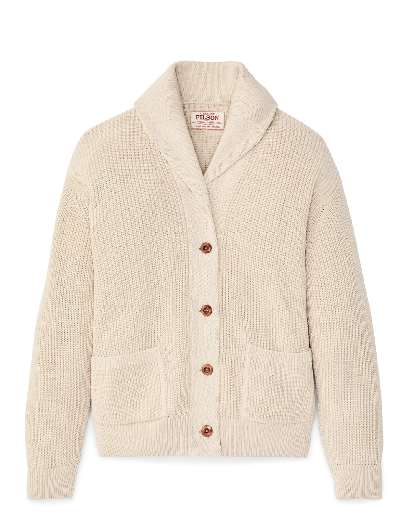 Women's Cotton Shawl Neck Cardigan