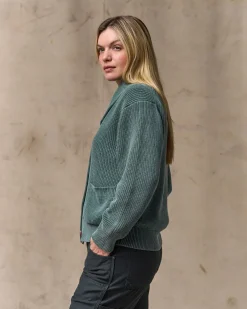 Women's Cotton Shawl Neck Cardigan
