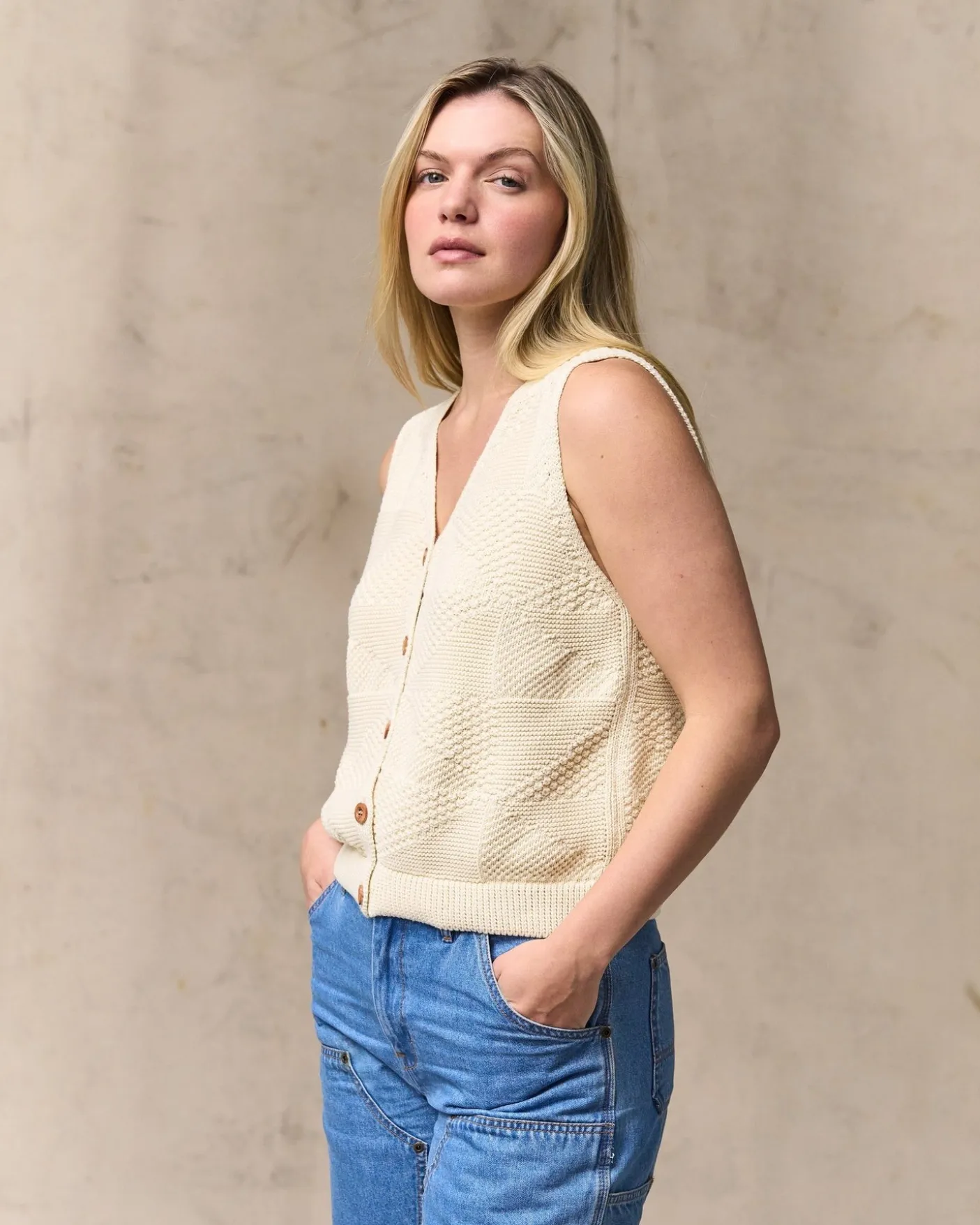 Women's Cotton Sweater Vest