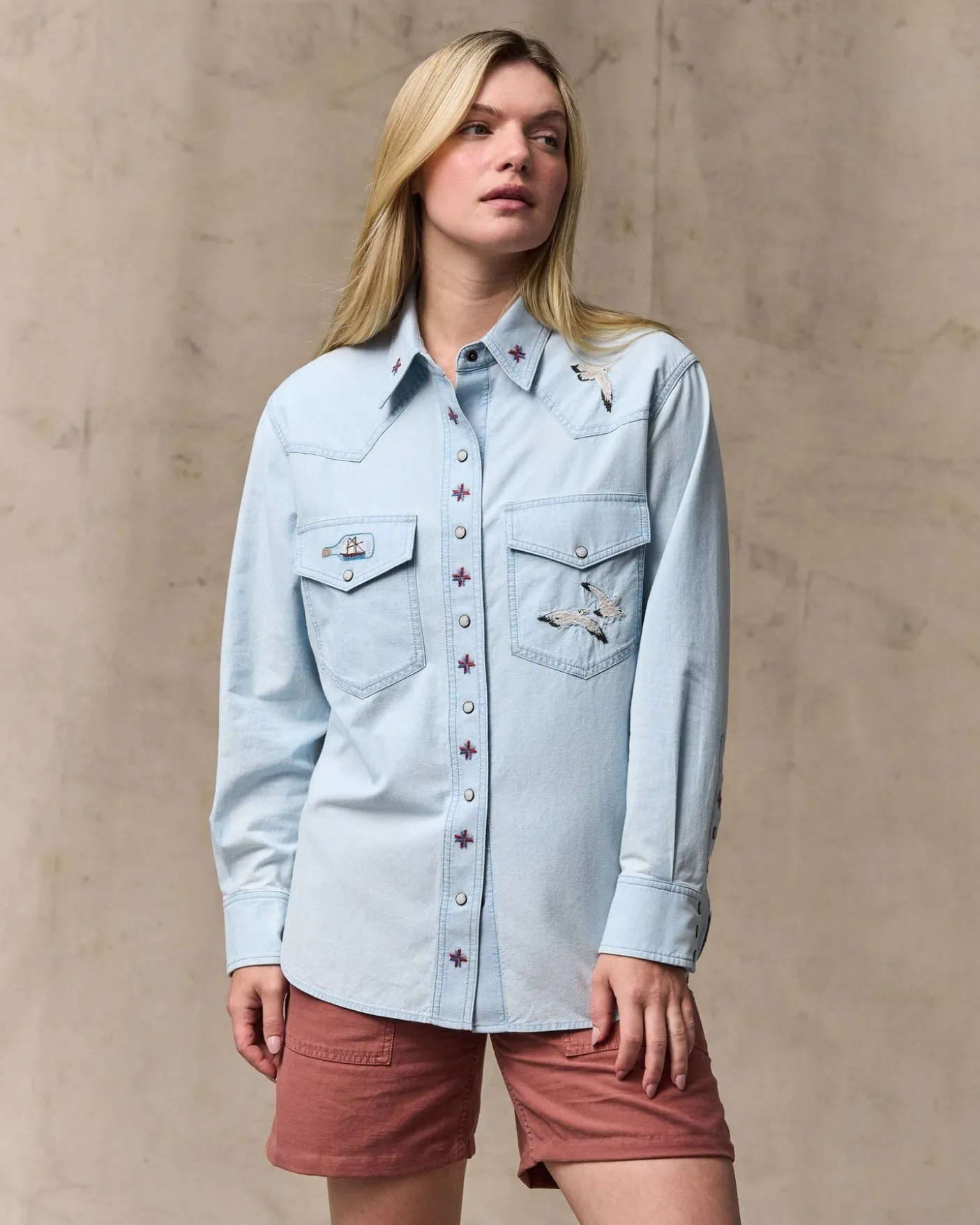 Women's Embroidered Western Shirt