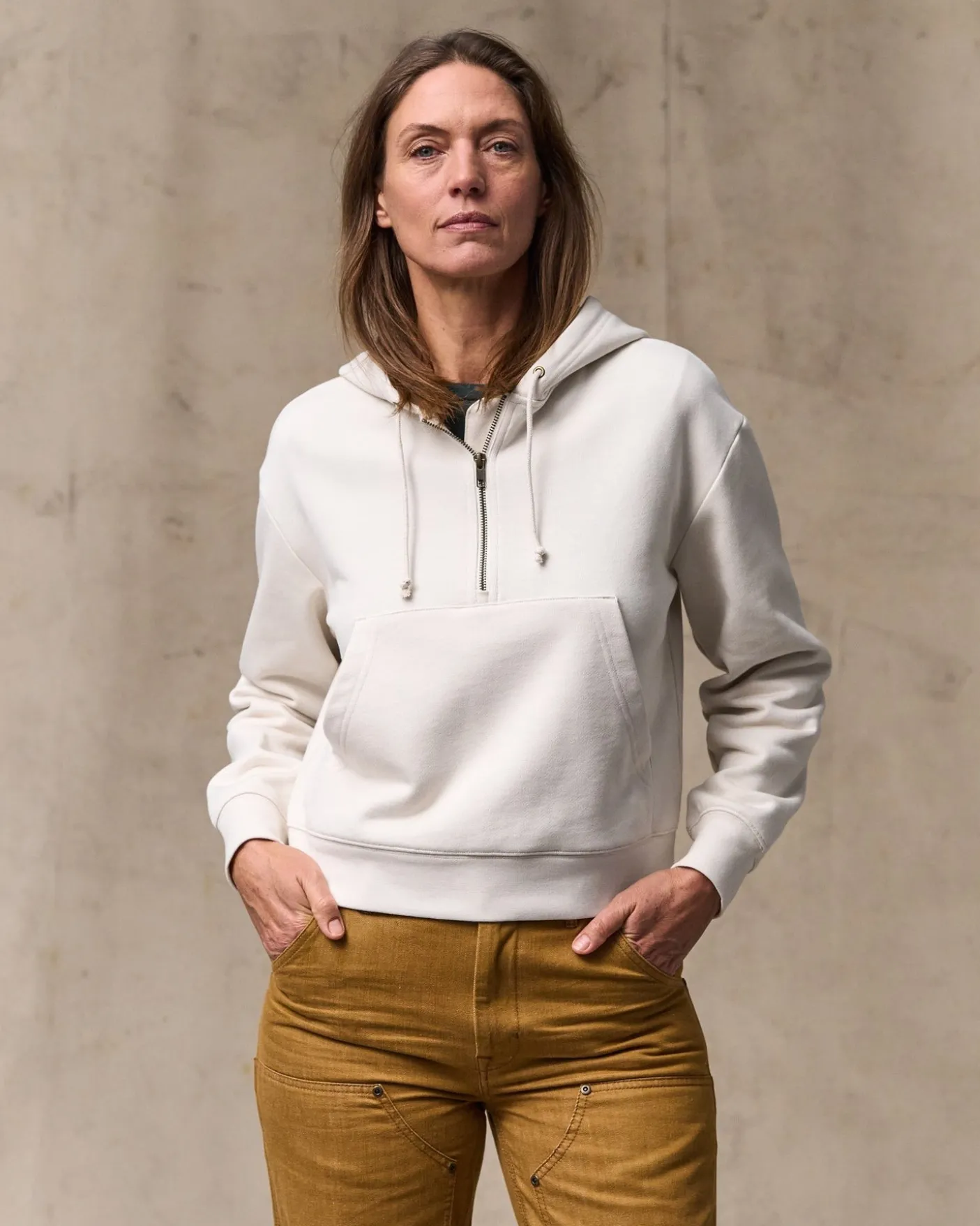 Women's French Terry Half-zip Hoodie