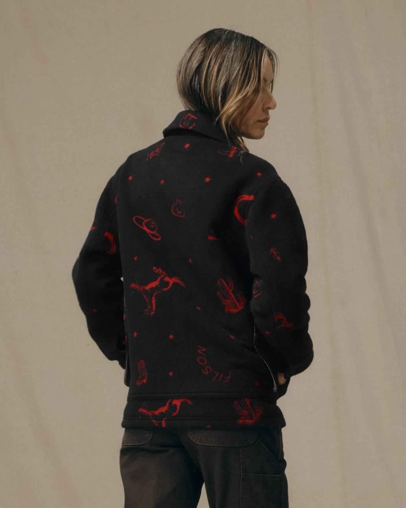 Women's Jacquard Wool Cruiser Jacket