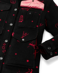Women's Jacquard Wool Cruiser Jacket