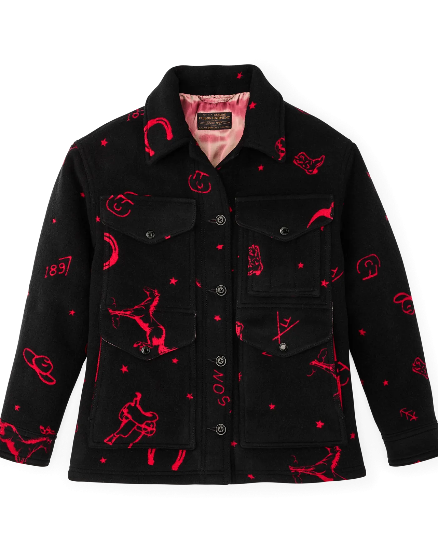 Women's Jacquard Wool Cruiser Jacket